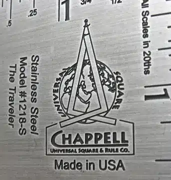 Chappell 1218 Traveler Framing Square. The Best Square in the Universe.