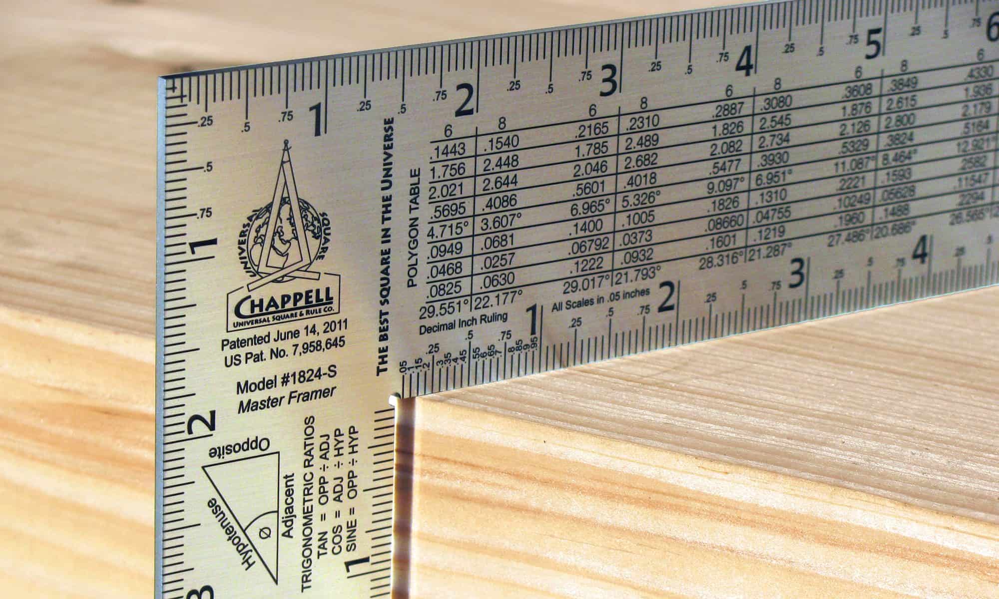 Chappell 1824 Master Framer Framing Square