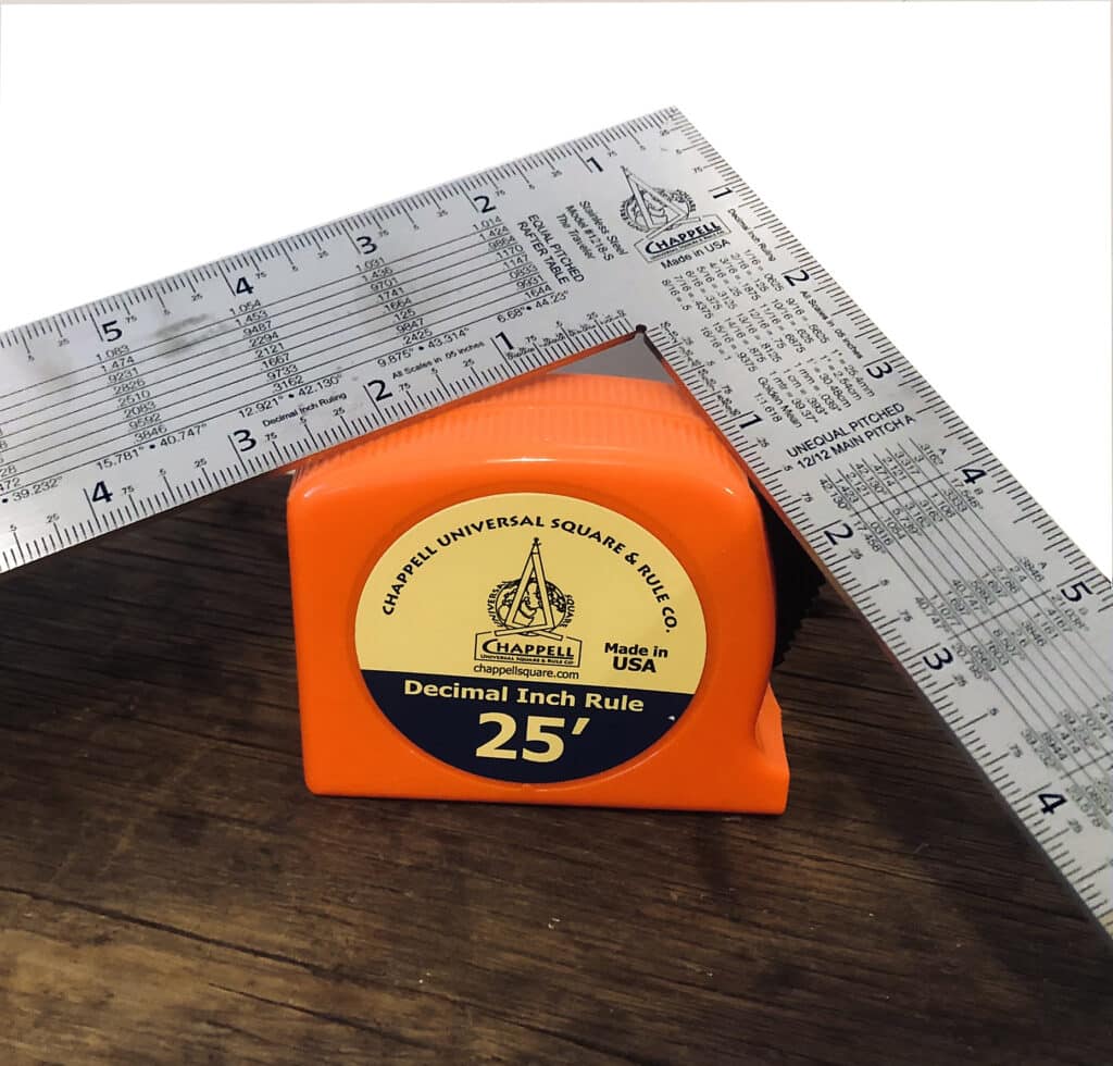 1218 Chappell Traveler Framing Square & Tape